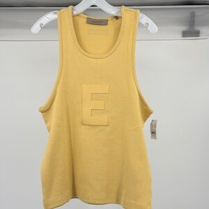 Essentials Fear Of God Yellow Sleeveless Top, Size Medium